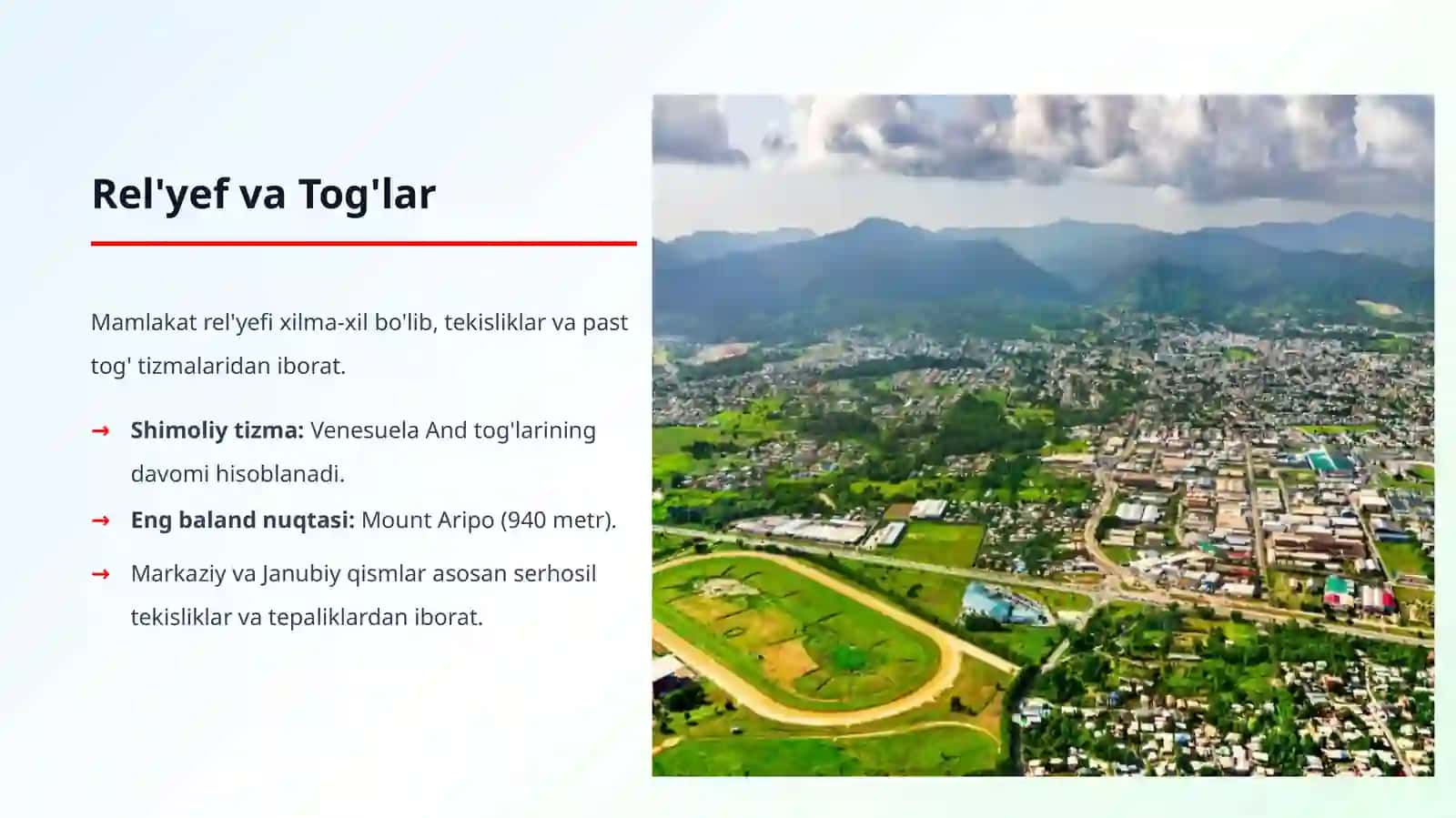 Trinidad va Tobagoning tabiiy sharoiti va iqtisodiyoti 4