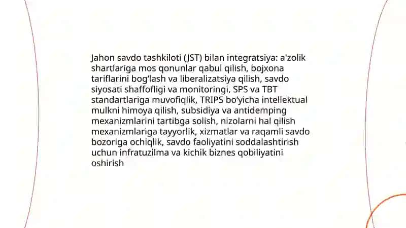 Milliy iqtisodiyotning xalqaro integratsiyalashuvining asosiy yo‘nalishlari va hozirgi talablari 4