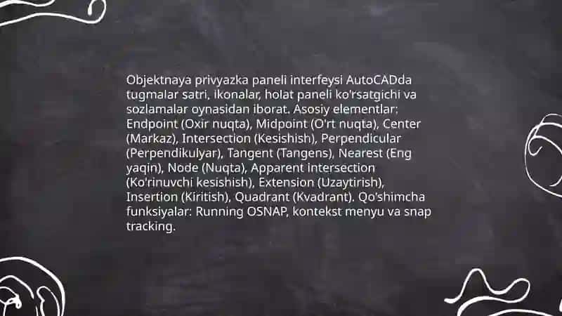 Obyektnaya privyazka (OSNAP) 4