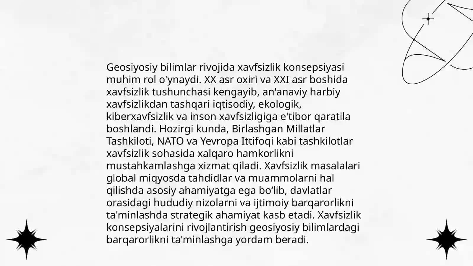 Oʻzbekiston XXI asr boʻsagʻasida: xavfsizlikka tahdid, barqarorlik shartlari va taraqqiyot kafolatlari 4