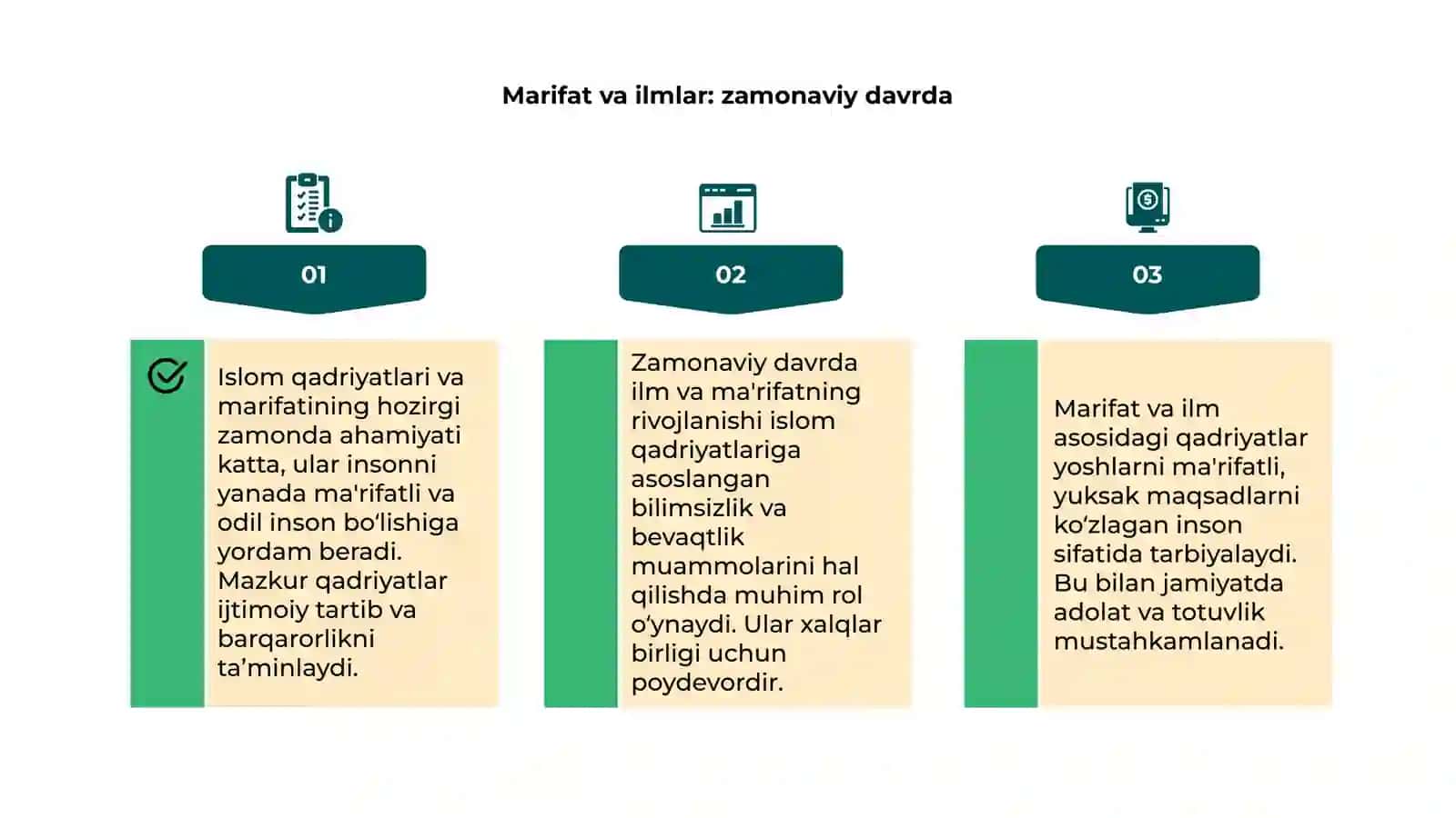 Islom qadriyatlari va marifatining hozirgi davrdagi ahamiyati 4