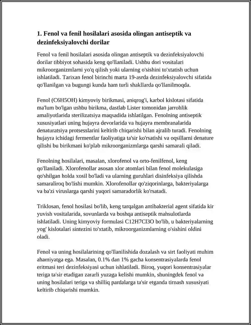 AROMATIK UGLIVODORODLAR ASOSIDA OLINADIGAN DORI VOSITALARI TURLARI 4