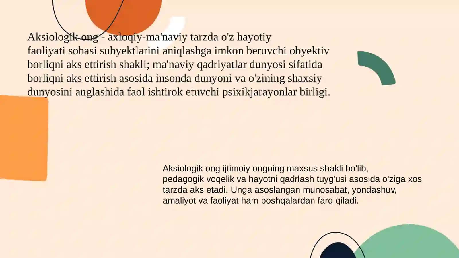 Pedagogning qadriyatlarga yo’nalganligirejasi 4