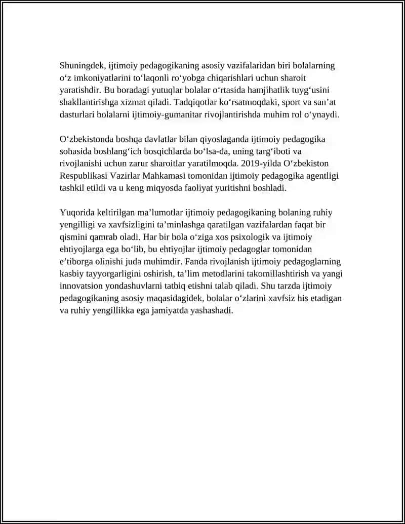 ISHTIMOIY PEDAGOGIKA FANINING MAQSADI BOLANING RUHIY YENGILISHI XAVFSIZLIGI UCHUN 4