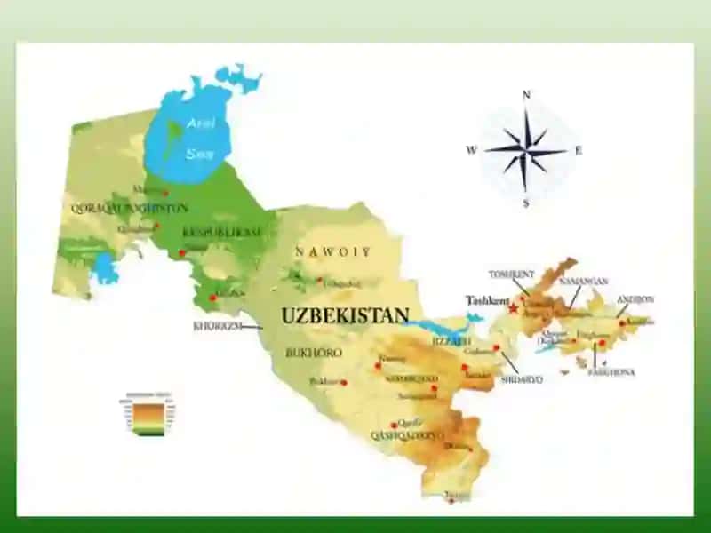 O'zbekiston relyef xaritasini chizish 4