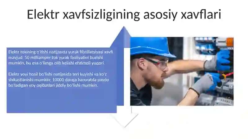 Ishlab chiqarishda elektr xavsizligi 4