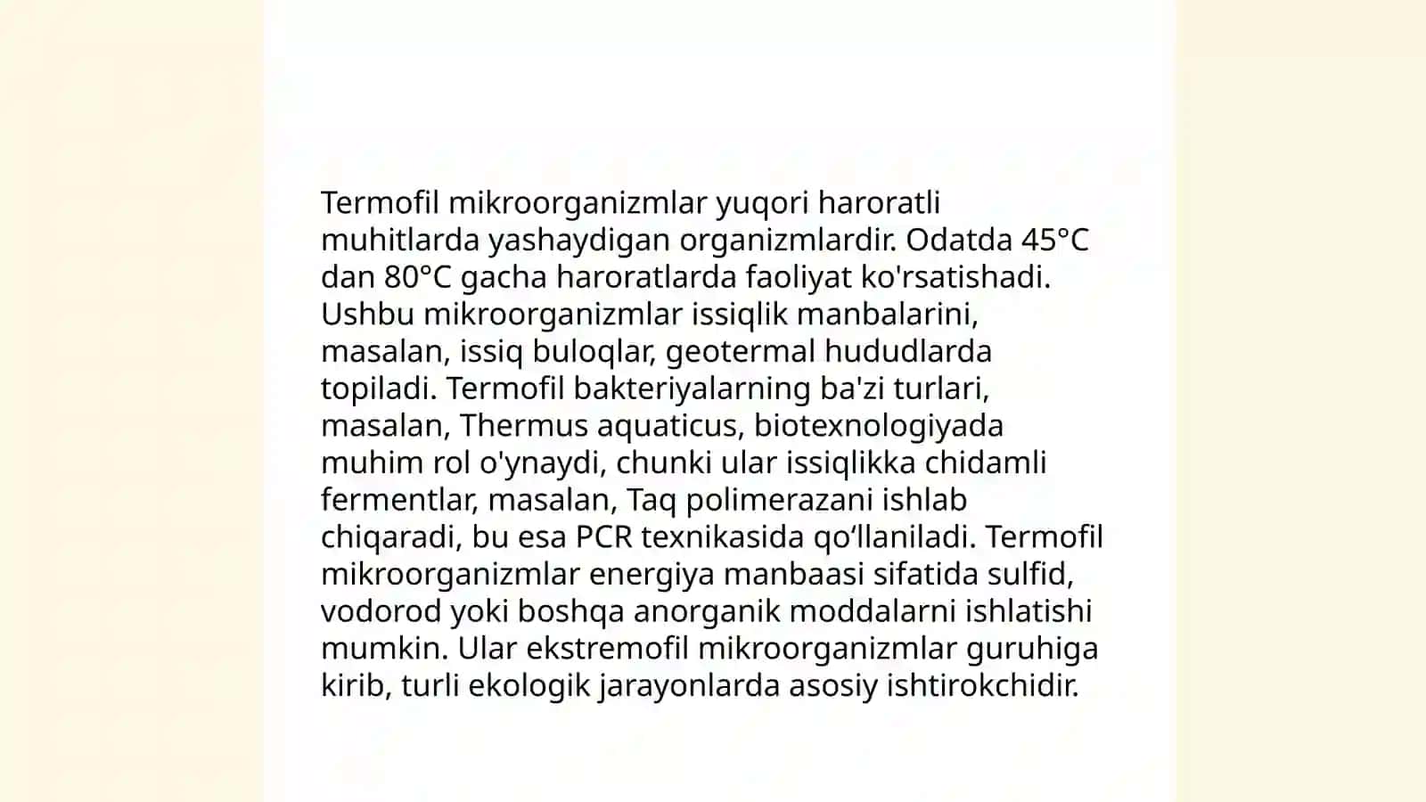 Mikroorganizmlarning Geyserlar va issiq manbalar tarqalishi 4