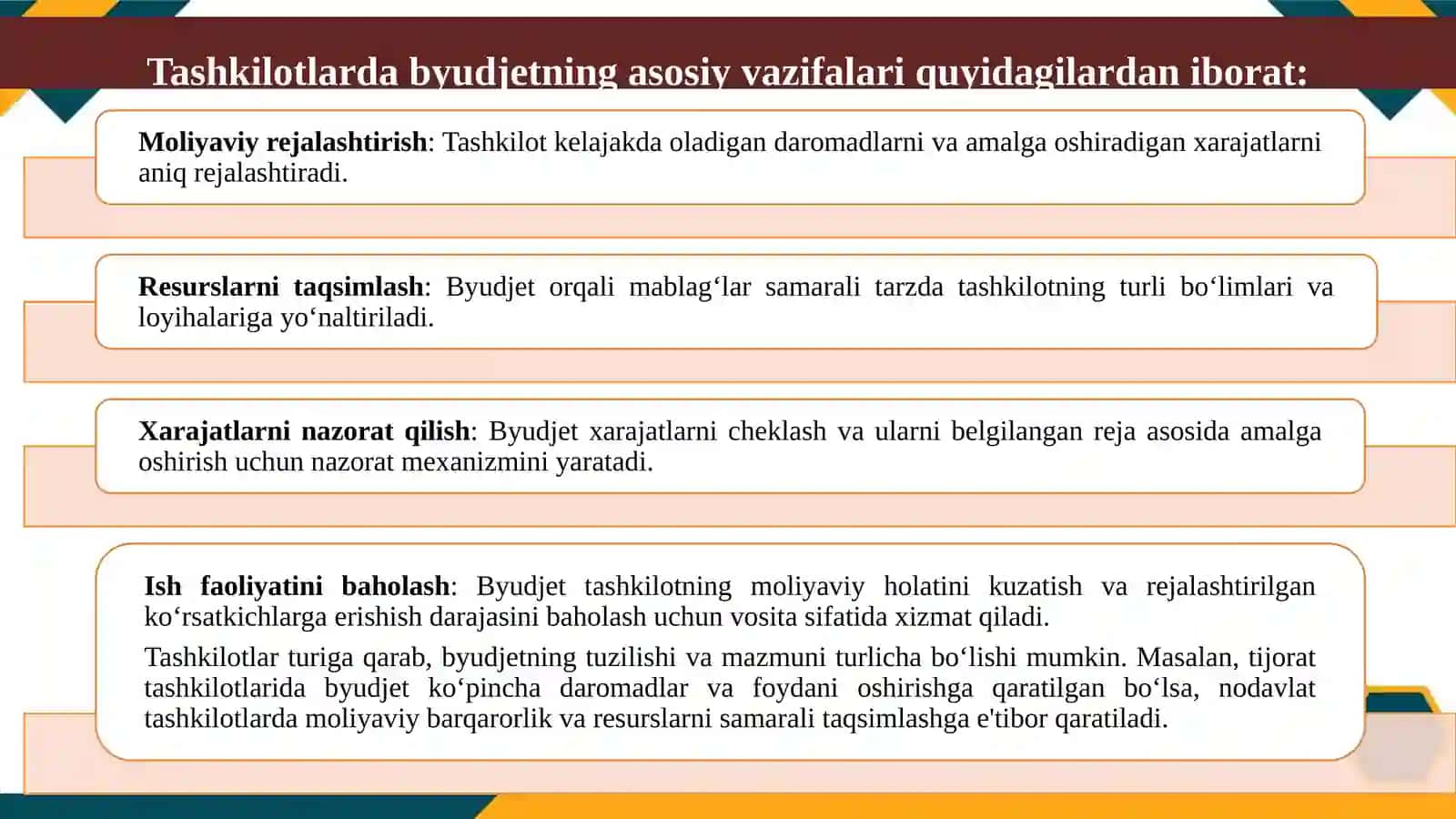 BYUDJETLARNI AMALGA OSHIRISH 4