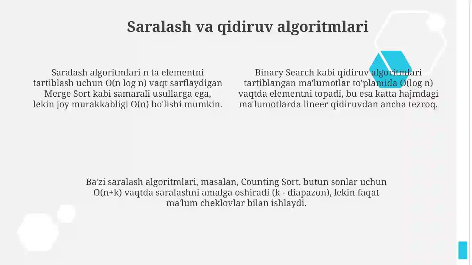 Algoritm turlari va tasniflash mezonlari 4