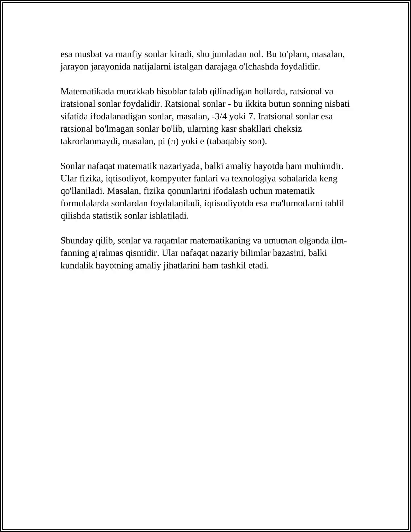 BOSHLANGICH SINFLARDA MATEMATIKADAN DTS TAXLILI 4