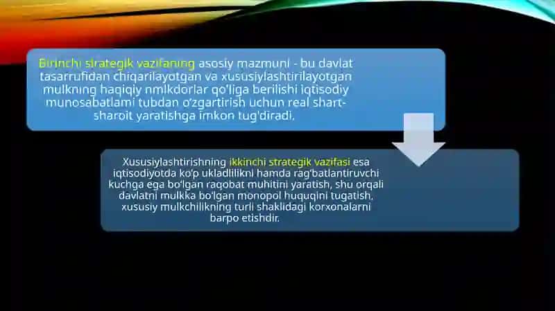 Davlat mulkini xususiylashtirish  va boshqarish-iqtisodiyotni tartibga solish vositasi. 4