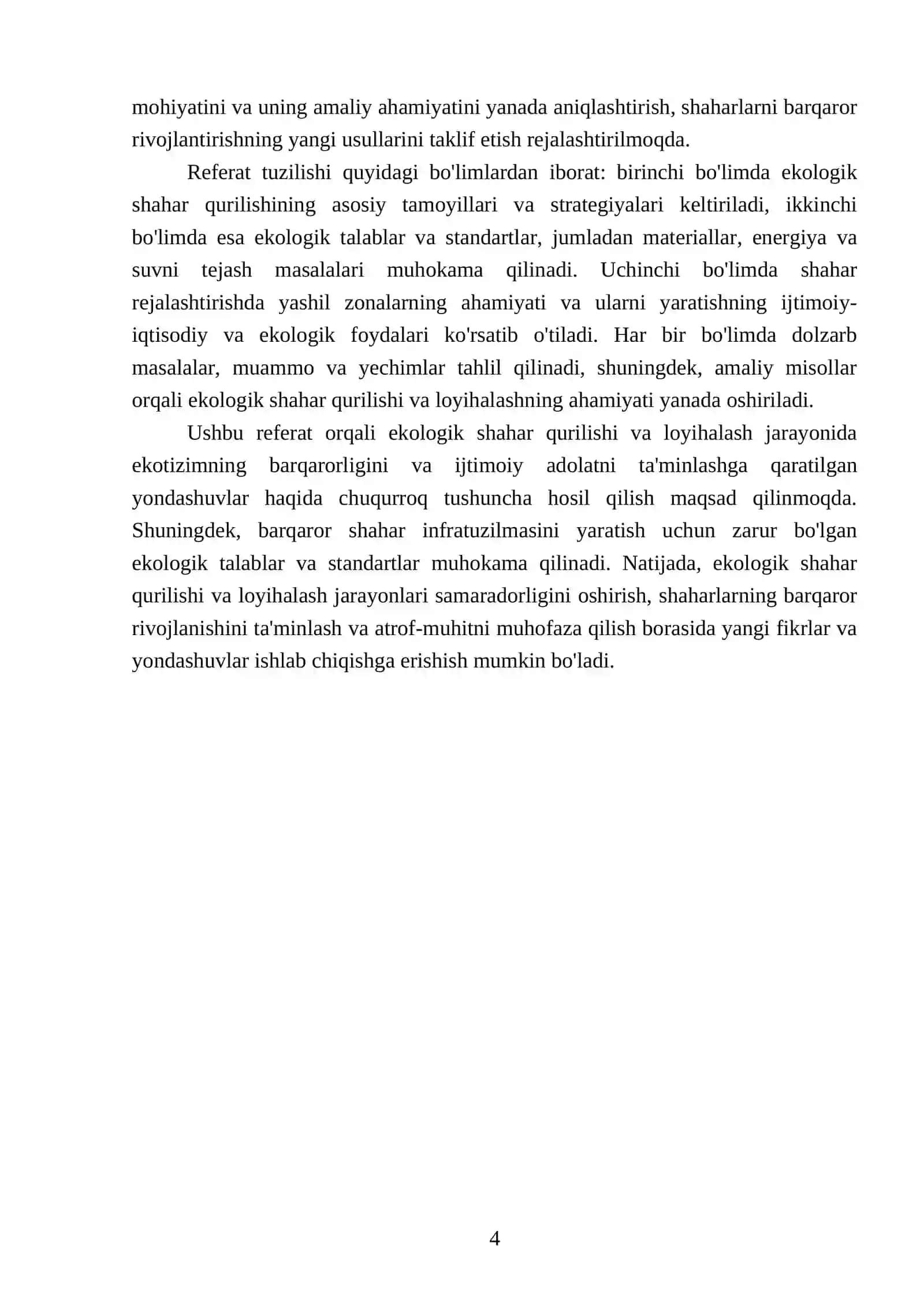 Ekologik shahar qurilishi va loyihalashda ekologik talablar 4