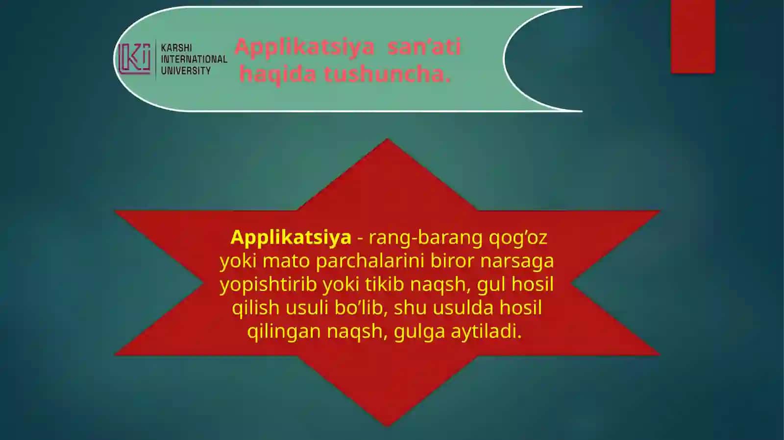 12-mavzu. Applikatsiya bilan ishlash darslarini tashkil etish metodikasi 4