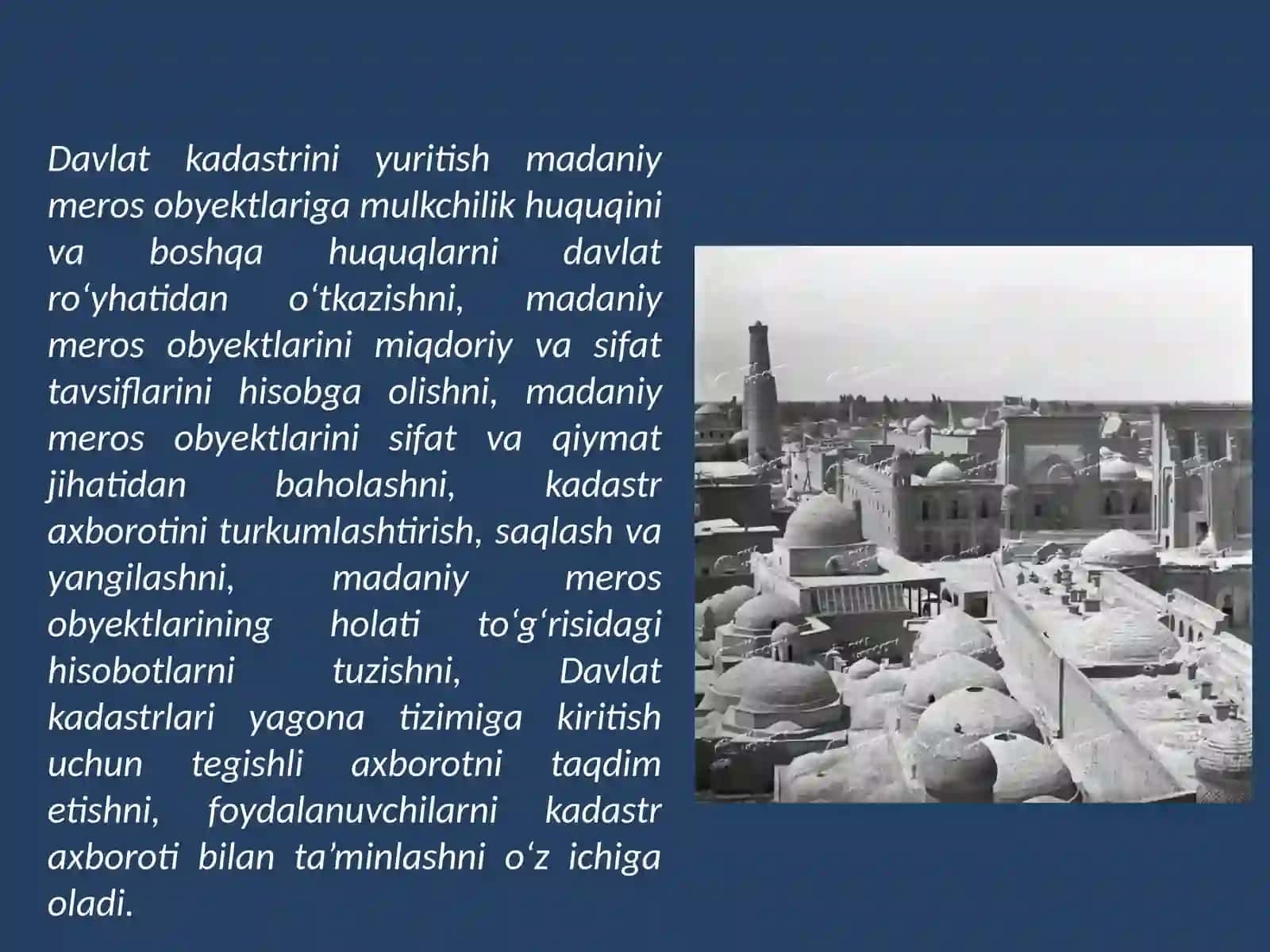 MADANIY MEROS OBYEKTLARI DAVLAT KADASTRI 4