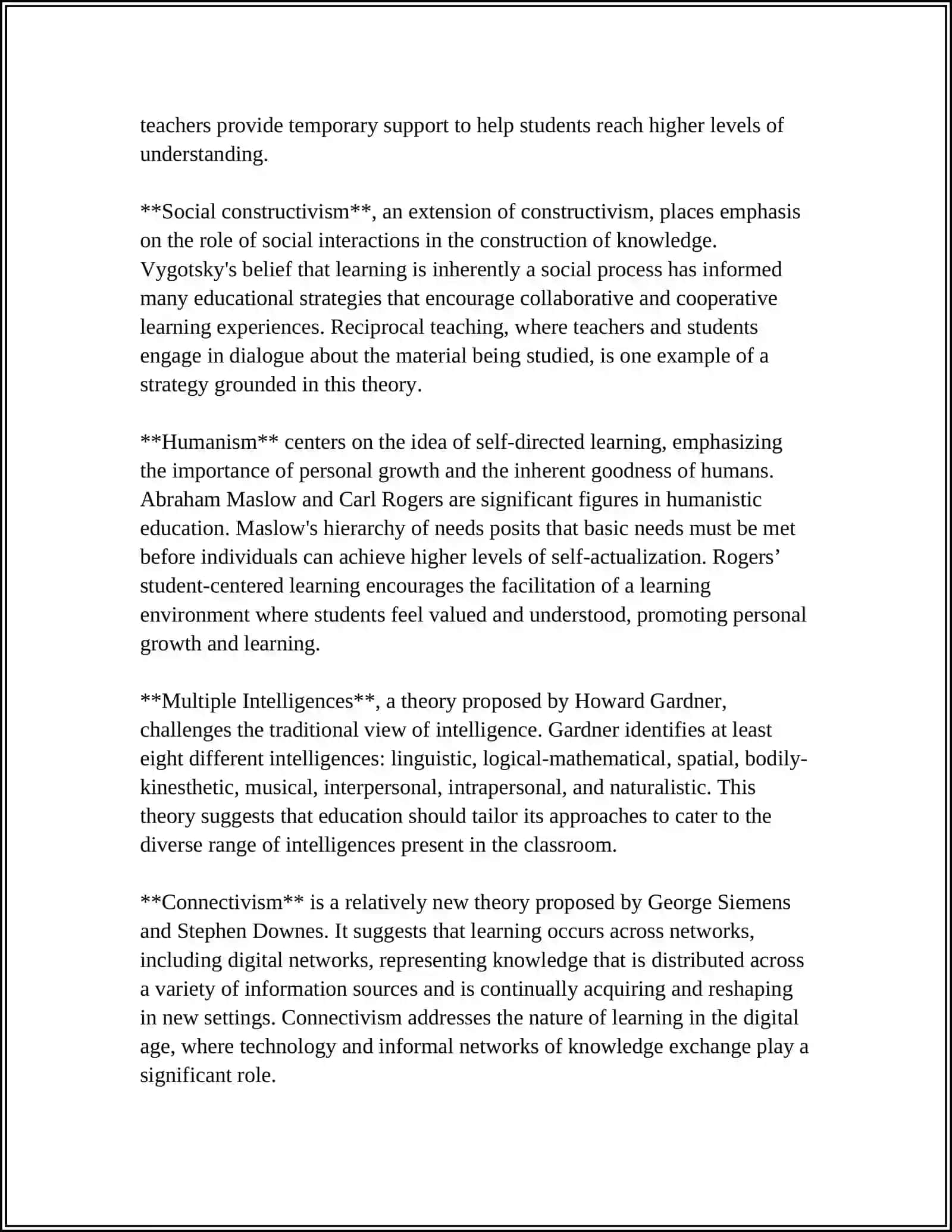 Learning Theories 4