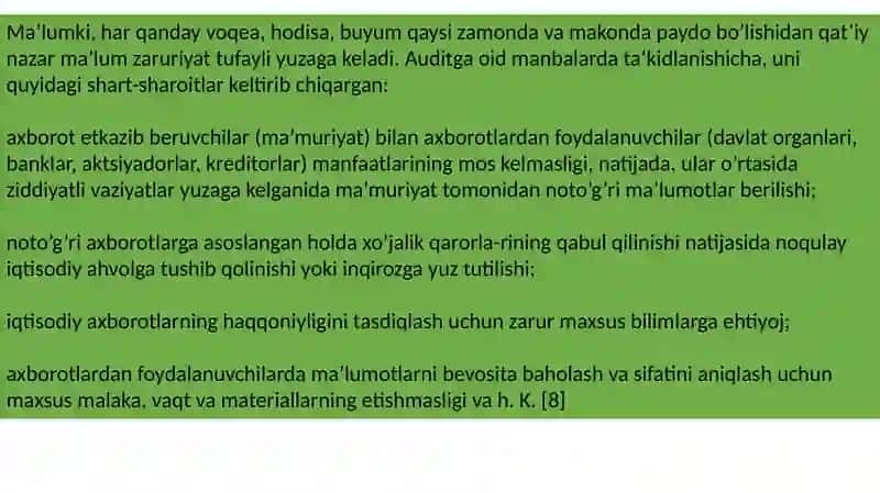 Auditning paydo bo’lishi va rivojlanishi 4