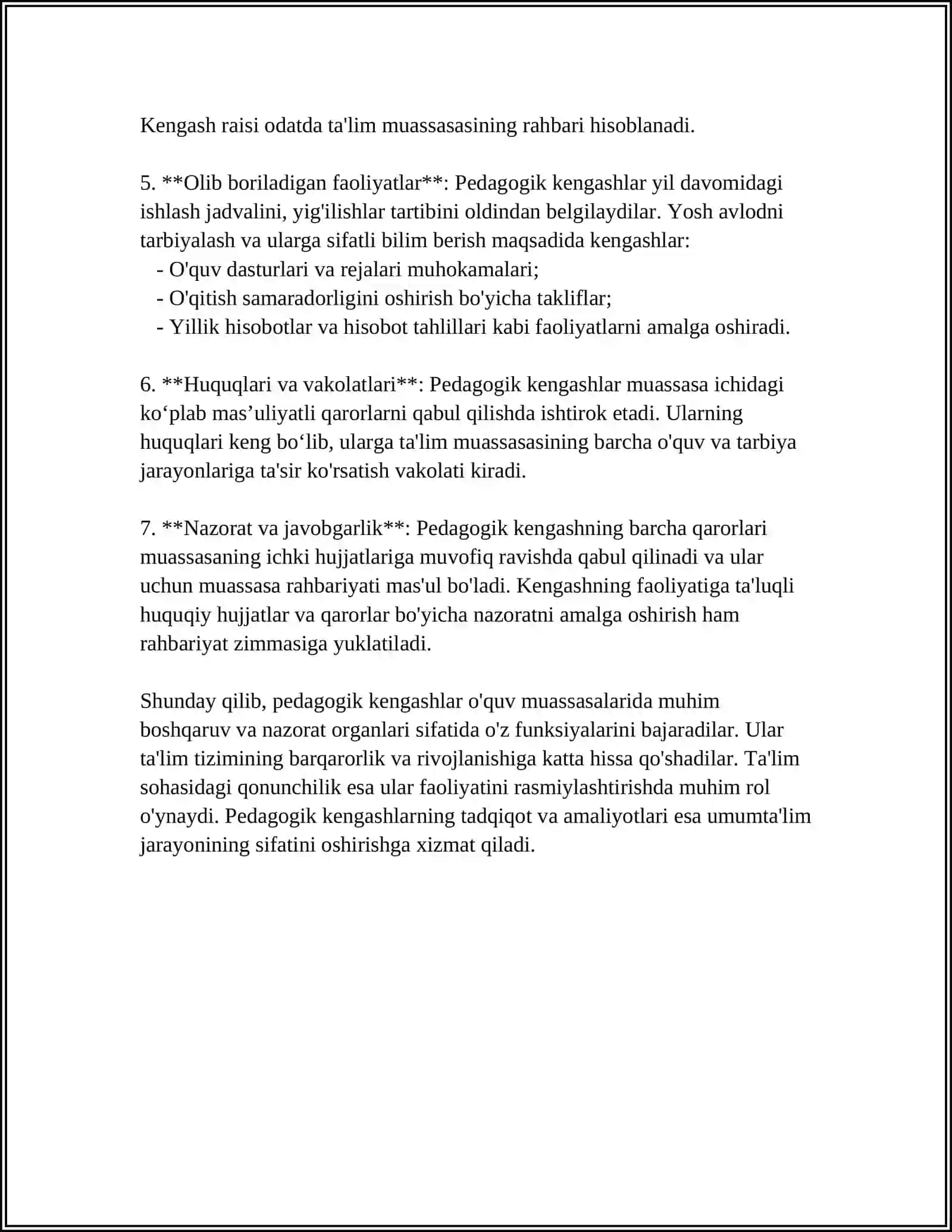 PEDAGOGIK KENGASHNI OʼTKAZISHGA RAHBARLIK QILISH 4