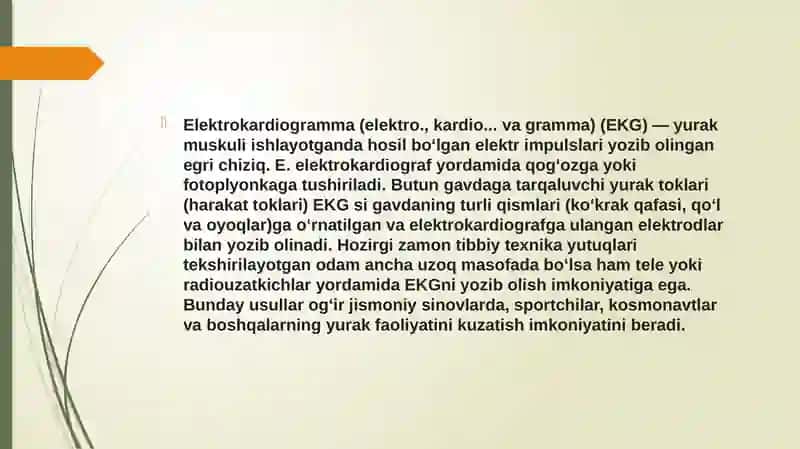 Elektrografiya usullarini fizikasoslari [EKG, EMG] 4