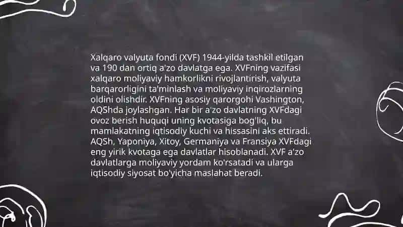 Xalqaro valyuta fondining moliyaviy koʻrsatkichlari tahlili 4