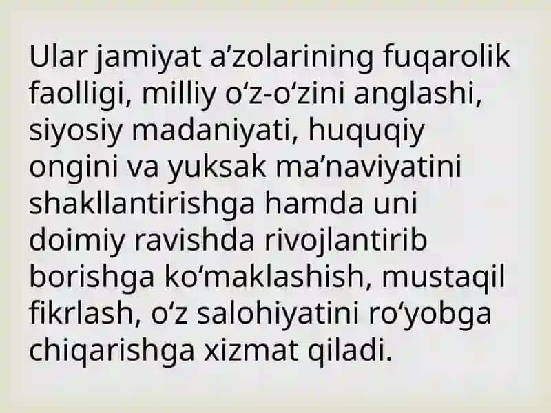 Demokratik talablarga mutanosib keladigan mustahkam qonunchilik bazasini shakllantirishning xalqaro tajribasi 4