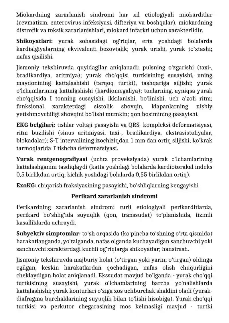 YURAK-QON TOMIR TIZIMI SINDROMLARI 4