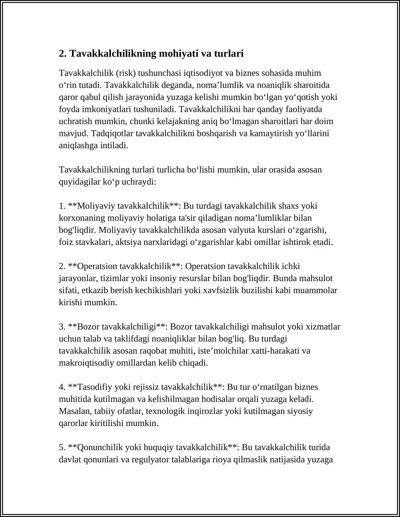 INNOVATSION MARKETING JARAYONIDA TAVAKKALCHILIKLARNI BOSHGARISH 4