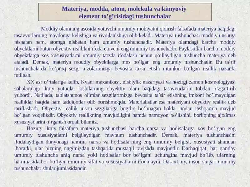 Kimyo fanining maqsadi va vazifalari 4