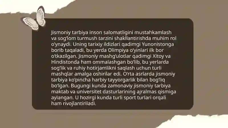 Jismoniy madaniyat tarixi fanining maqsadi va vazifalari 4
