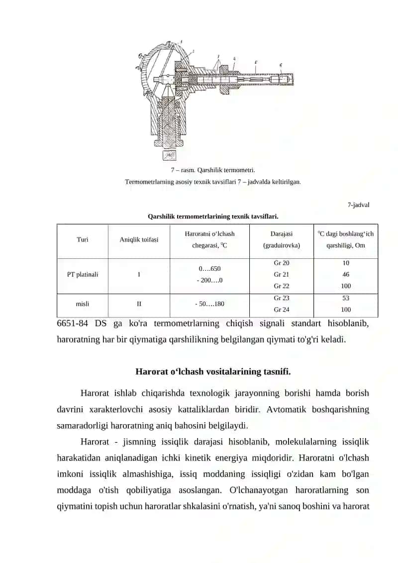 Qarshilik termometrlari bilan temperaturani o‘lchash istiqbollari 4