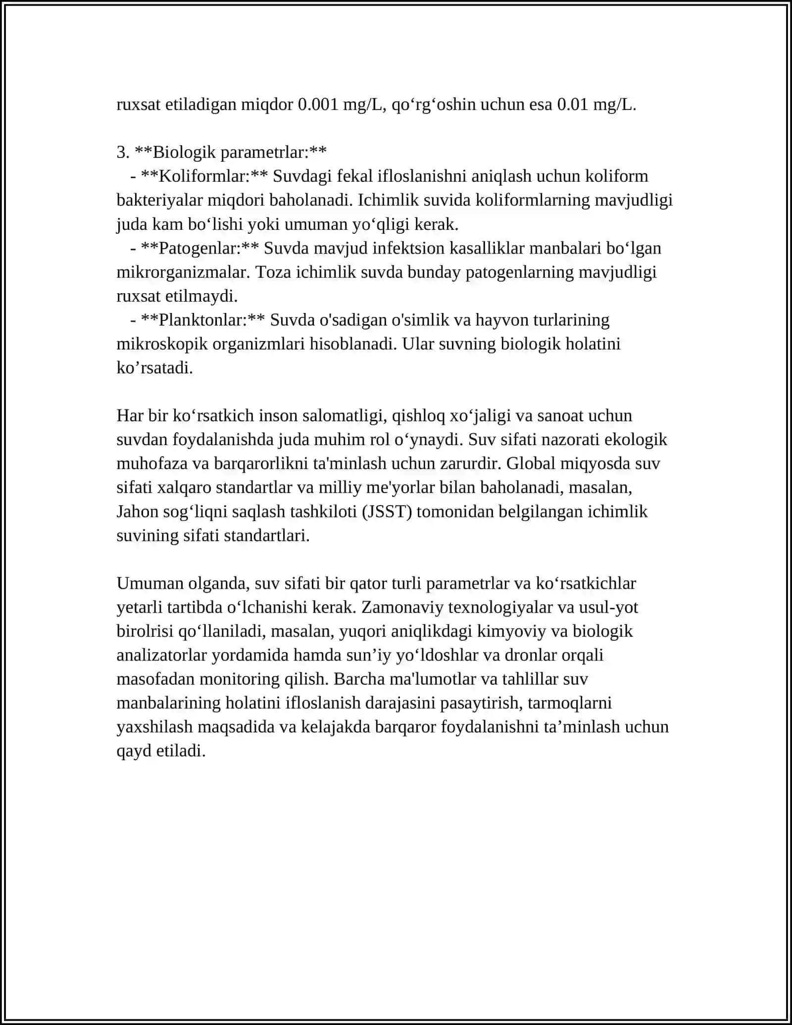 BIJGISH MAHSULOTLARINI ISHLAB CHIQARISHDA SUVNING KÕRSATKICHLARI 4