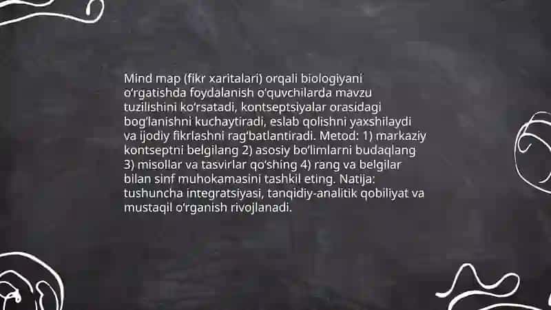 Grafikli organeyzerlar vositalari bilan tabiiy fanlarni oʻrgatish 4