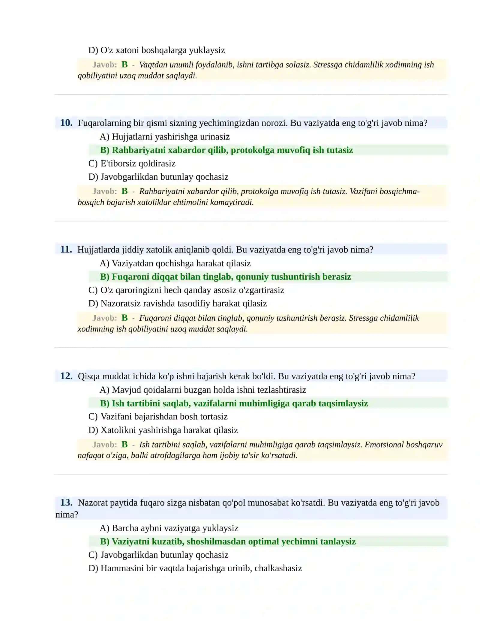BOJXONA XIZMATIGA ISHGA KIRISH PSIXOLOGIK SINOV Testlari 4