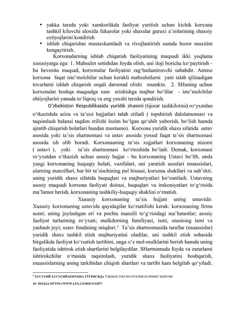 Korxonalarning tashkiliy-huquqiy shakllari 4