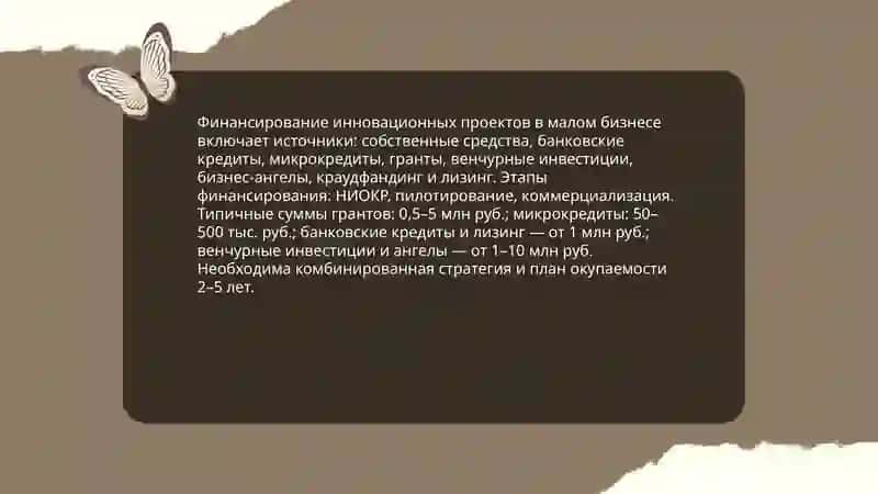 Развитие инновационной деятельности в малом бизнесе 4