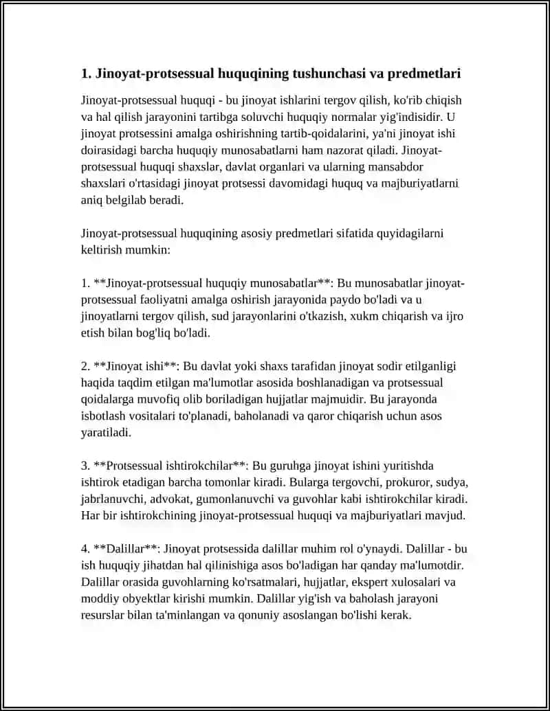 JINOYAT PROTSESSUAL HUQUQI FANINI TUSHUNCHASI VAZIFALARI FUNKSIYASI VA PRINSIPLARI 4