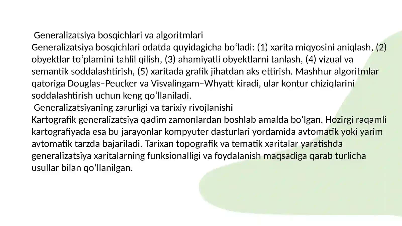 Kartografik Generalizatsiya 4