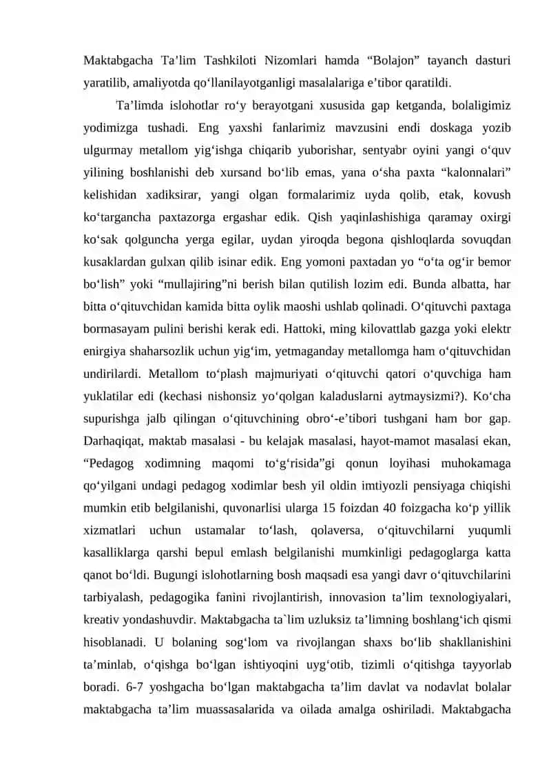 O`zbekistonda ijtimoiy maktabgacha ta’limning vujudga kelishi va taraqqiyot bosqichlari 4