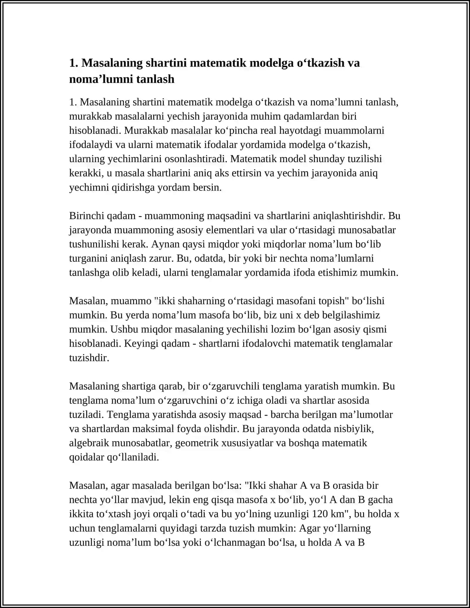 MURAKKAB MASALALAR YECHISH USULLARI 4