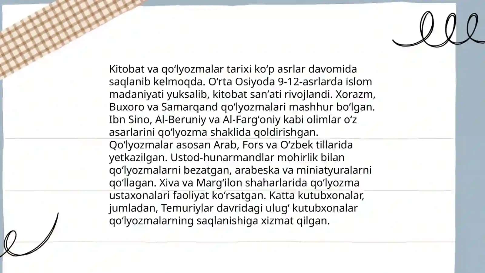 IX-XIII аsr boshlаridа Mаrkаziy Osiyoda ilm-fan taraqqiyoti 4