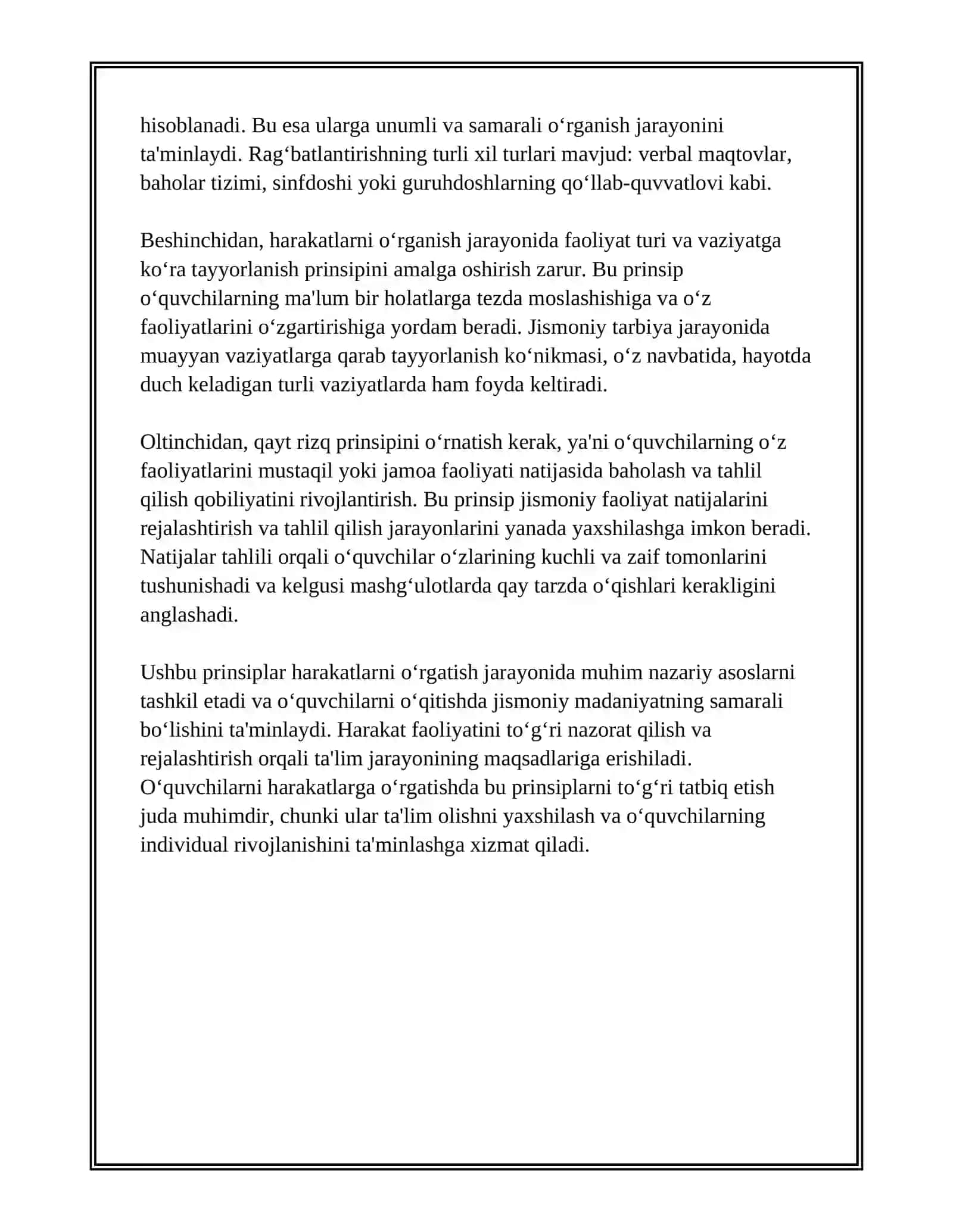 JISMONIY MADANIYAT TA'LIMI JARAYONINING USLUBIY TAMOYILLARI ( PRINSIPLARI) 4