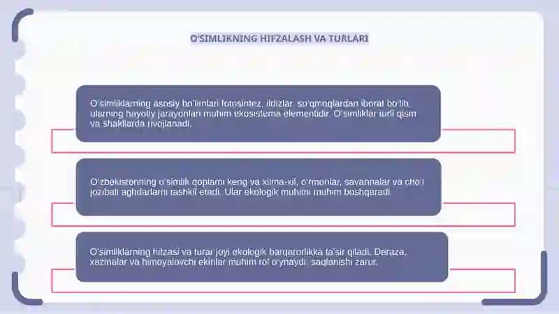 OʻSIMLIKLARNING ASOSIY BOʻLIMLARI VA HAYOTIYSHAKLLARI 4