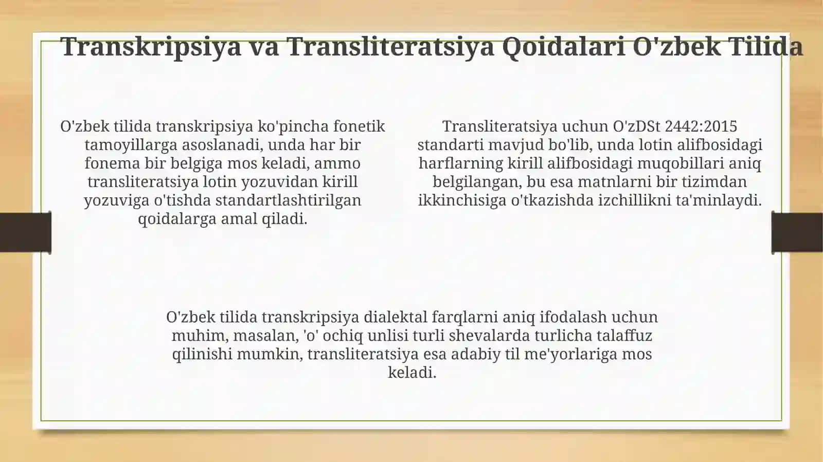 Transkripsiya va Transliteratsiya: Nazariya va Amaliyot 4