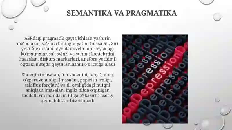 Nutqni tushunuvchi dasturning lingvistik asoslari 4