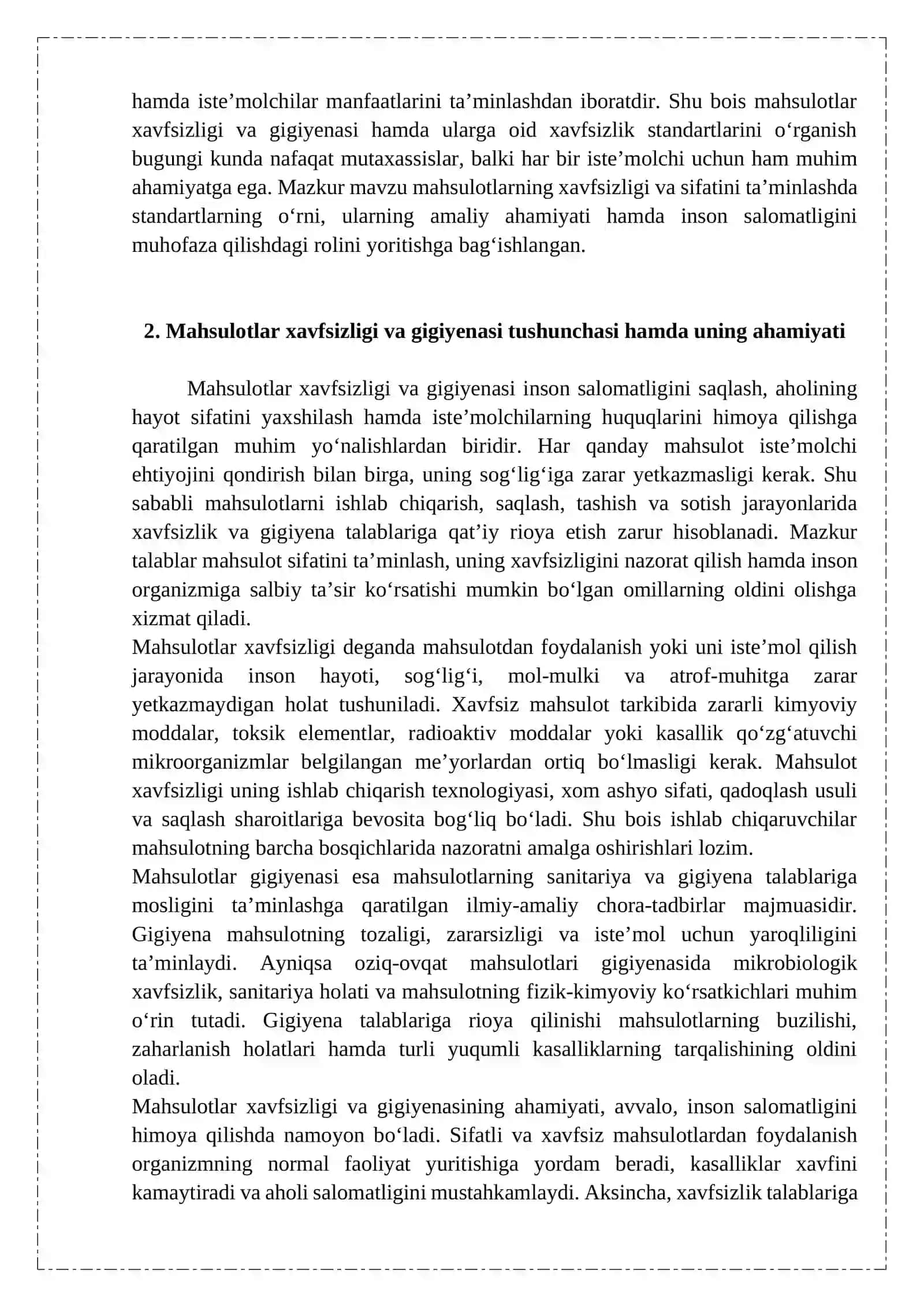 MAHSULOTLAR HAVFSIZLIGI VA GIGENASI XAVFSIZLIK STANDARTLARI 4