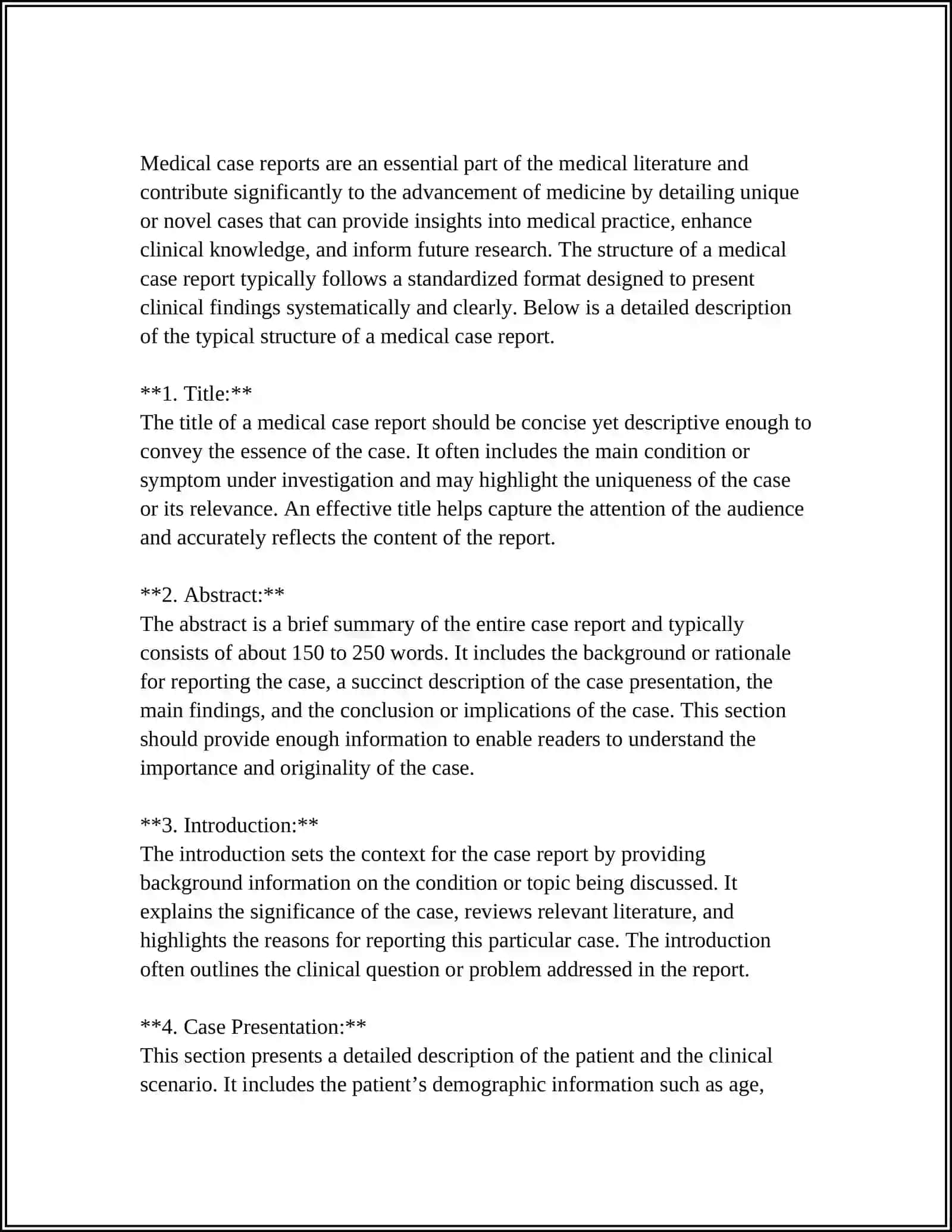 MEDICAL CASE REPORT WRITING 4