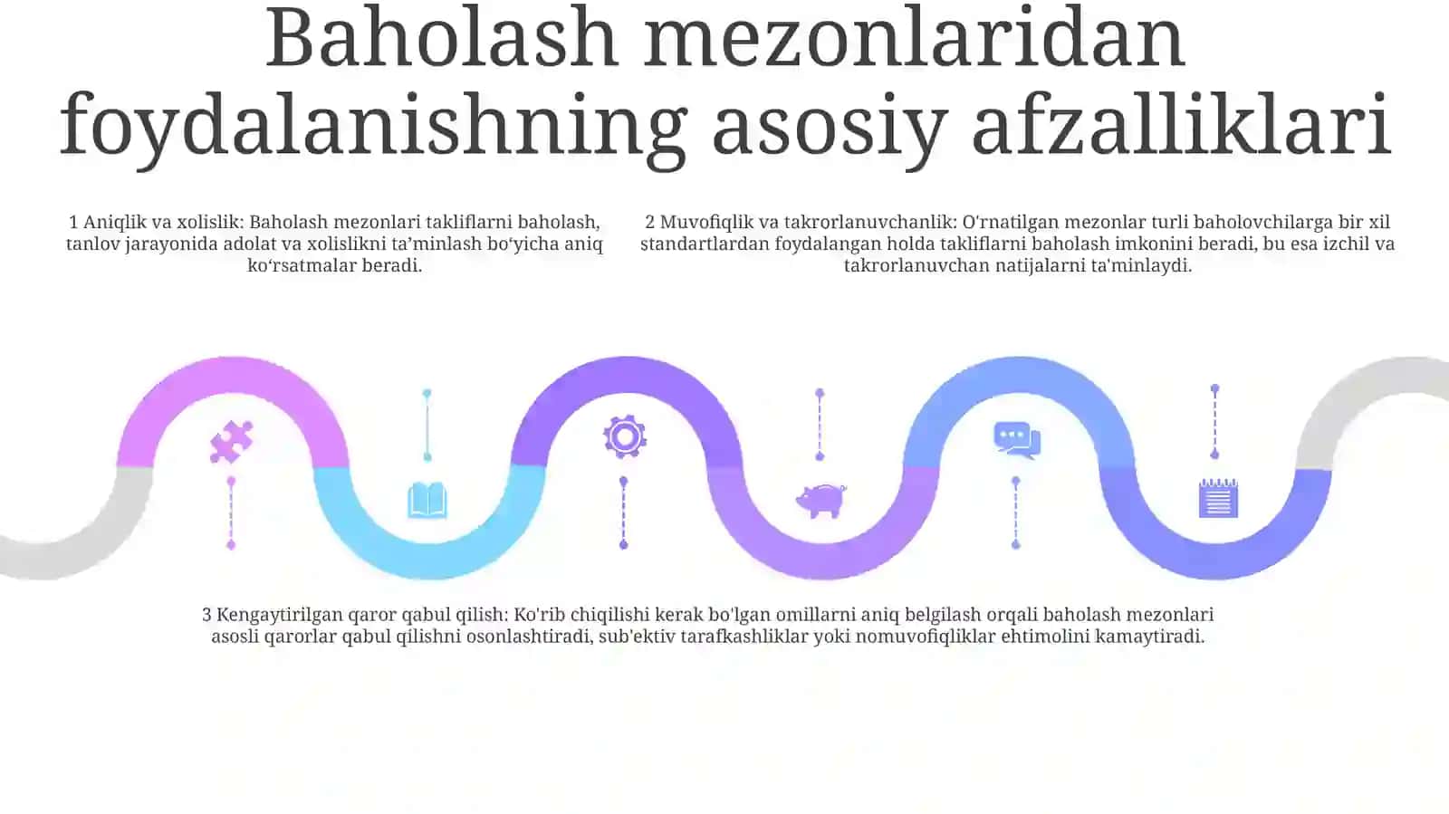 Dastgohlarga Qo'Yiladigan Asosiy Talablar Baholash Mezomi 4