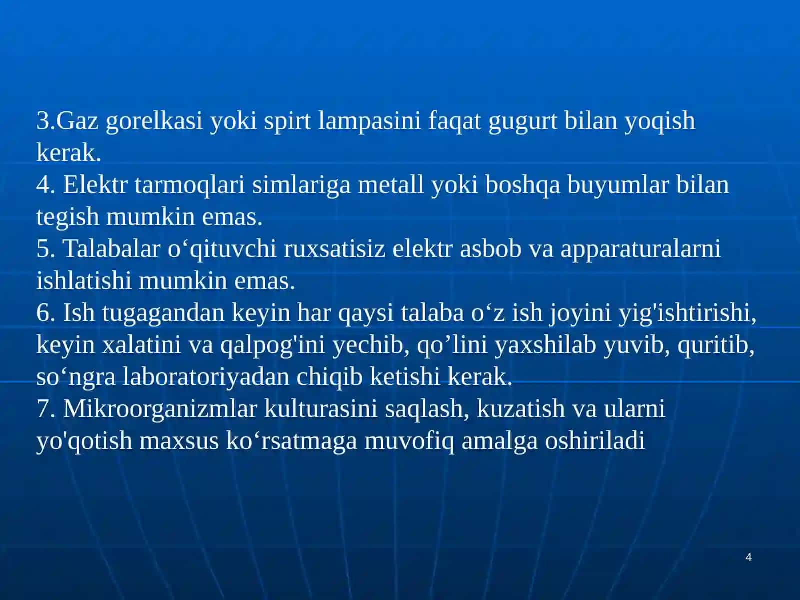 Mikrobiologiya laboratoriyasi bilan tanishish, mikroskopning tuzilishi va ishlatish qoidalari 4