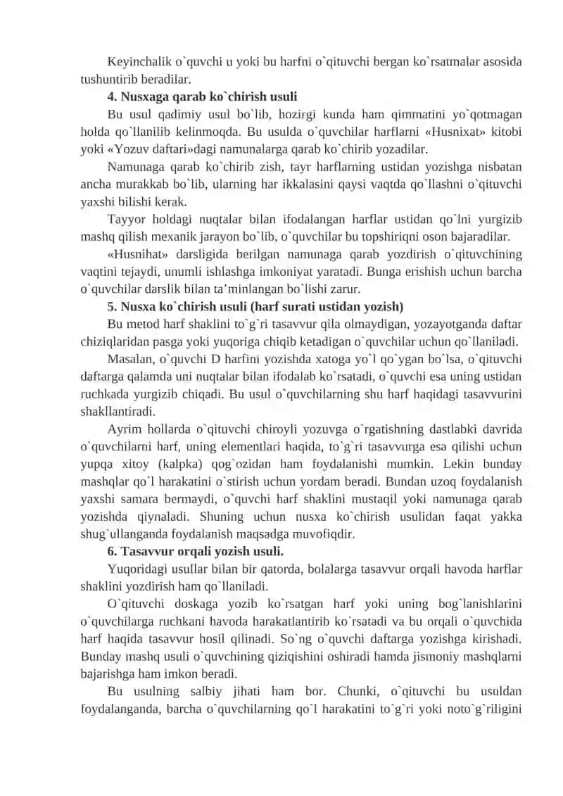 HUSNIXAT DARSLARINING VAZIFALARI 4