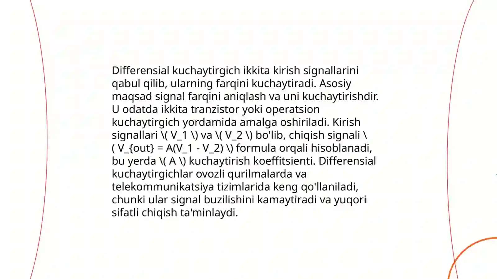 Differensial kuchaytirgich 4