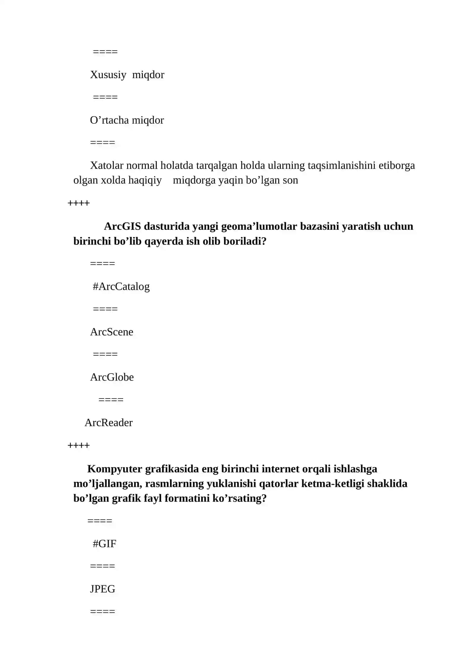 GEOINFORMATIKA VA FAZOVIY TAHLIL » FANIDAN 4